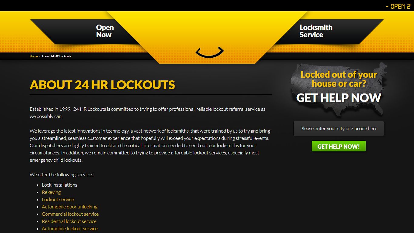 About 24 HR Lockouts - 24Hr Lockouts